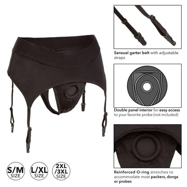 BOUNDLESS THONG WITH GARTER L/XL