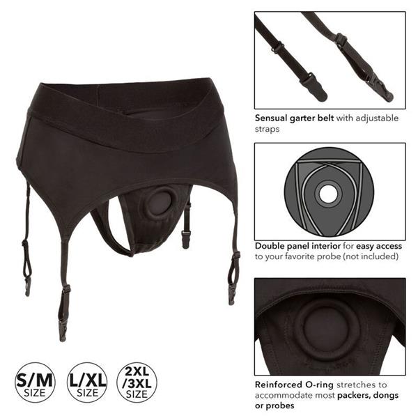 BOUNDLESS THONG WITH GARTER S/M