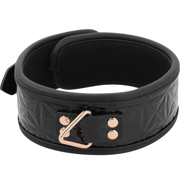 BLACK EDITION PREMIUM VEGAN LEATHER COLLAR WITH NEOPRENE LINING