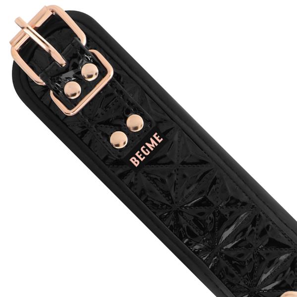 BLACK EDITION PREMIUM VEGAN LEATHER COLLAR WITH NEOPRENE LINING