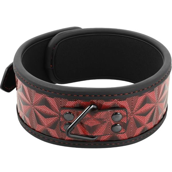 RED EDITION PREMIUM VEGAN LEATHER COLLAR WITH NEOPRENE LINING