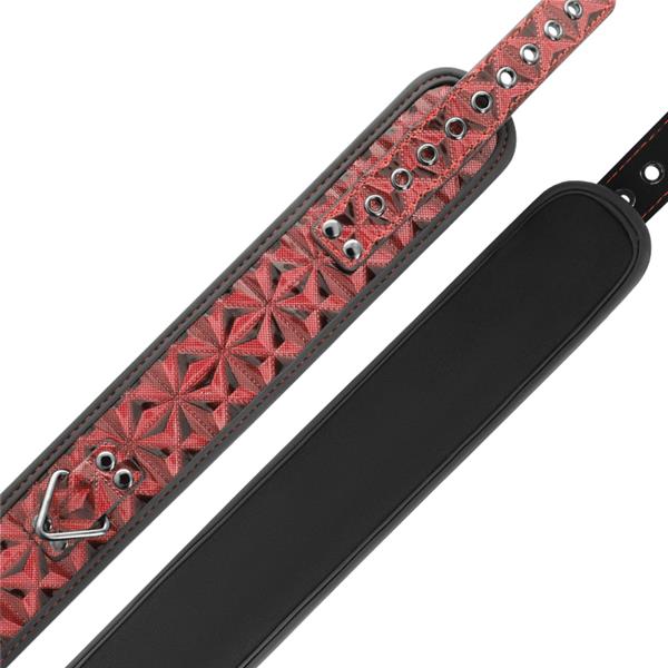 RED EDITION PREMIUM VEGAN LEATHER COLLAR WITH NEOPRENE LINING