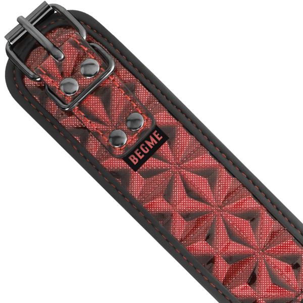 RED EDITION PREMIUM VEGAN LEATHER COLLAR WITH NEOPRENE LINING