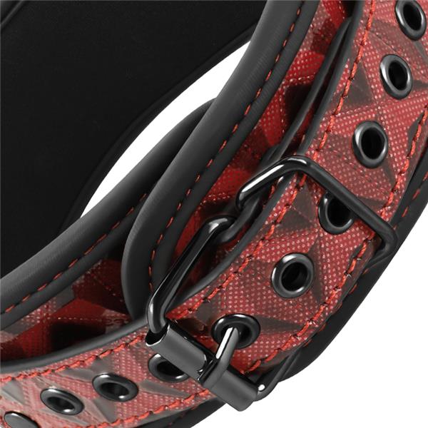 RED EDITION COLLAR WITH NIPPLE CLAMPS WITH NEOPRENE LINING