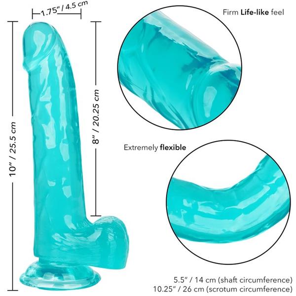 SIZE QUEEN DILDO BLUE 20.3 CM