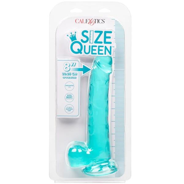 SIZE QUEEN DILDO BLUE 20.3 CM