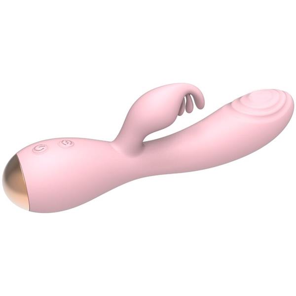 MAGIC STICK VIBRATOR WITH RABBIT - LIGHT PINK