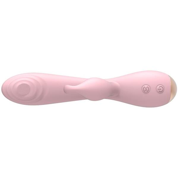 MAGIC STICK VIBRATOR WITH RABBIT - LIGHT PINK