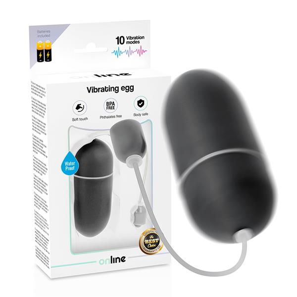 WATERPROOF VIBRATING EGG BLACK