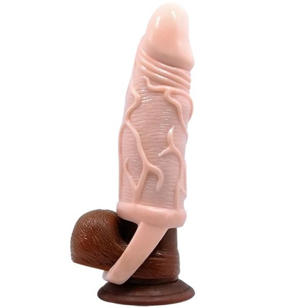 PENIS EXTENDER SHEATH WITH STRAP FOR TESTICLES 13.5 CM