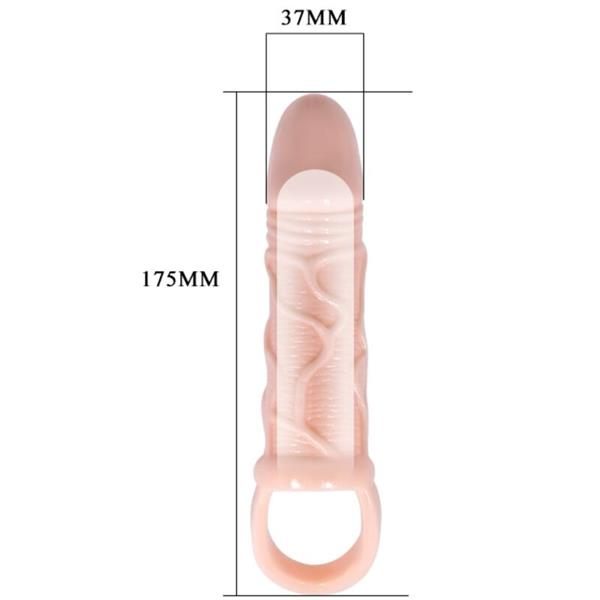 PENIS EXTENDER SHEATH WITH STRAP FOR TESTICLES 13.5 CM