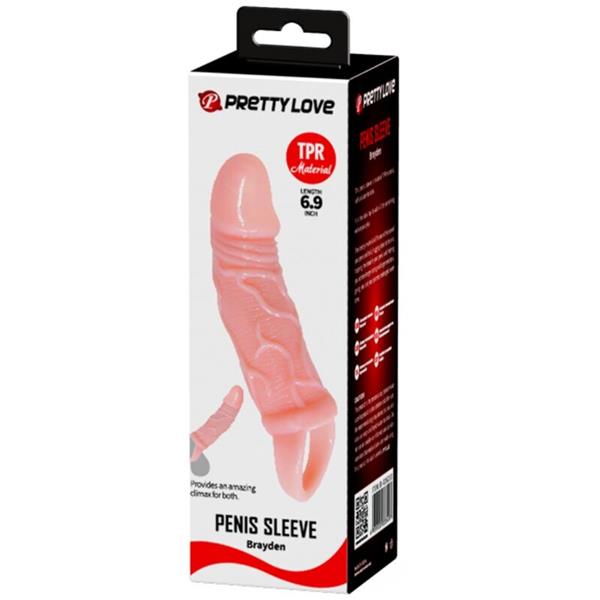 PENIS EXTENDER SHEATH WITH STRAP FOR TESTICLES 13.5 CM