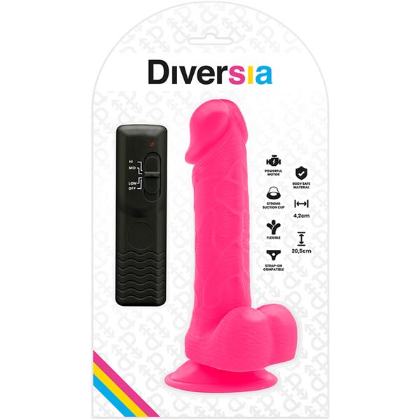 FLEXIBLE VIBRATING DILDO PINK 20.5 CM -O- 4.2 CM