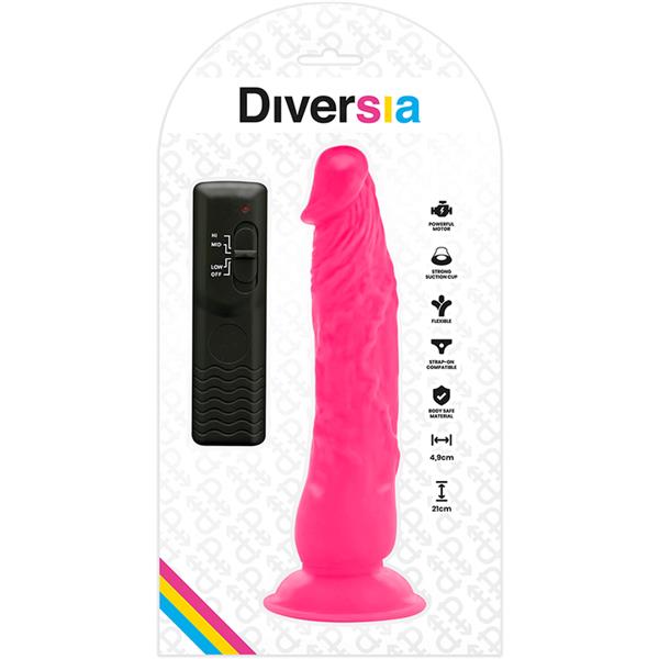 FLEXIBLE VIBRATING DILDO PINK 21 CM -O- 4.9 CM