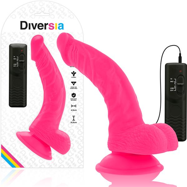 FLEXIBLE VIBRATING DILDO PINK 21.5 CM -O- 4.5 CM