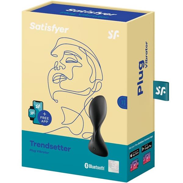 TRENDSETTER VIBRATING PLUG APP BLACK
