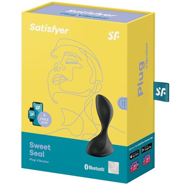 SWEET SEAL VIBRATING PLUG APP BLACK