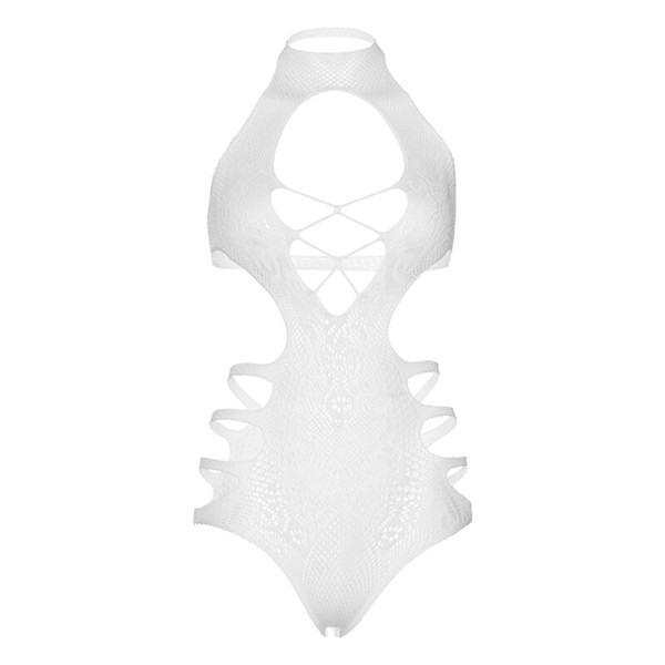 IZREZAN STRAPY BODYSUIT ENA VELIKOST - BELE