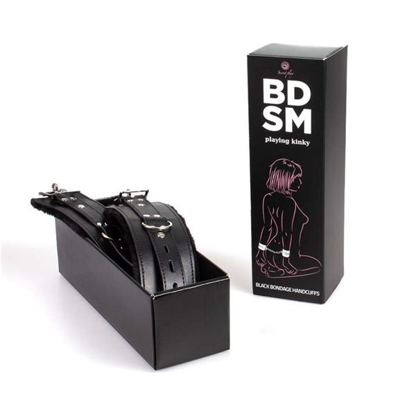 ČRNE BONDAGE LISICE BDSM KOLEKCIJA