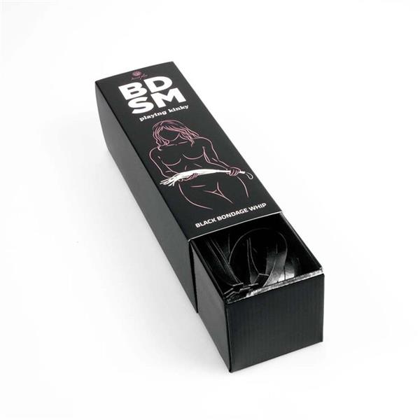 BLACK BONDAGE WHIP BDSM COLLECTION