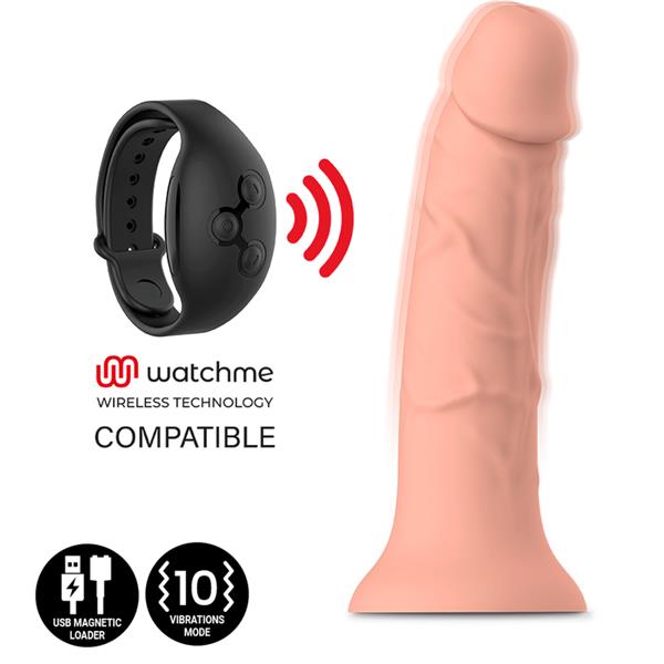 ASHER ORIGINAL DILDO S - VIBRATOR KOMPATIBILEN Z WATCHME BREZŽIČNO TEHNOLOGIJO