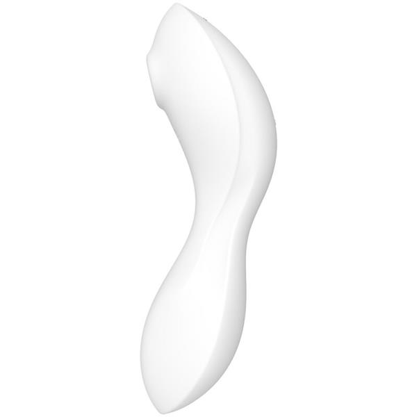 CURVY TRINITY 5 AIR PULSE STIMULATOR & VIBRATOR APP WHITE