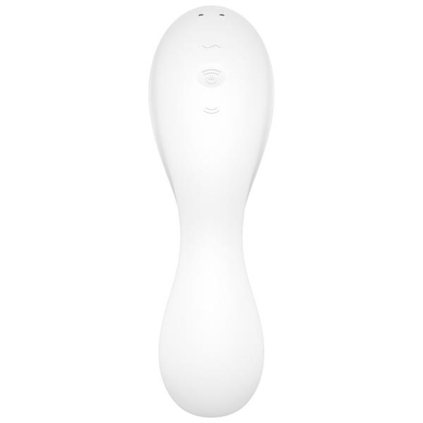 CURVY TRINITY 5 AIR PULSE STIMULATOR & VIBRATOR APP WHITE