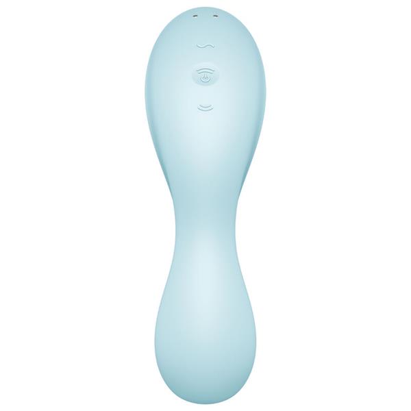 CURVY TRINITY 5 AIR PULSE STIMULATOR & VIBRATOR APP WHITE