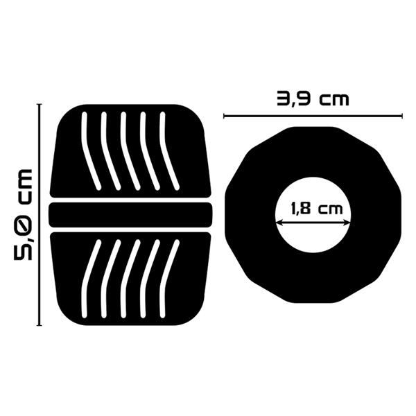 SUPER FLEXIBLE AND RESISTANT PENIS RING 5 CM PR11 BLACK
