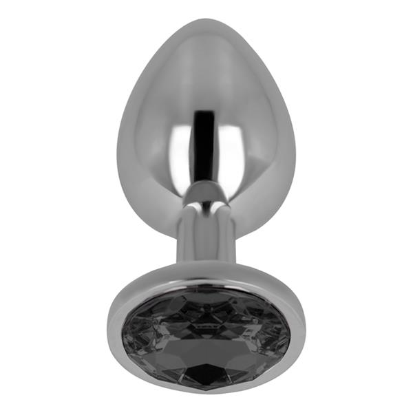 ANALNI PLUG Z ČRNIM KRISTALOM 8 CM