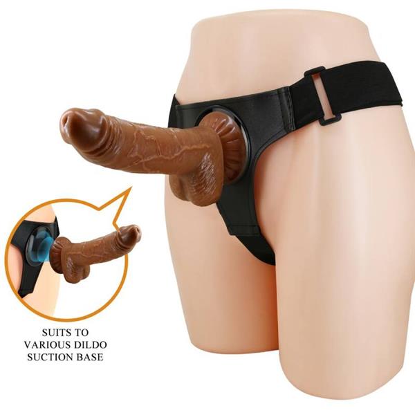 HARNESS BRIEFS UNIVERSAL HARNESS WITH DILDO MICHEAL 20 CM BLACK