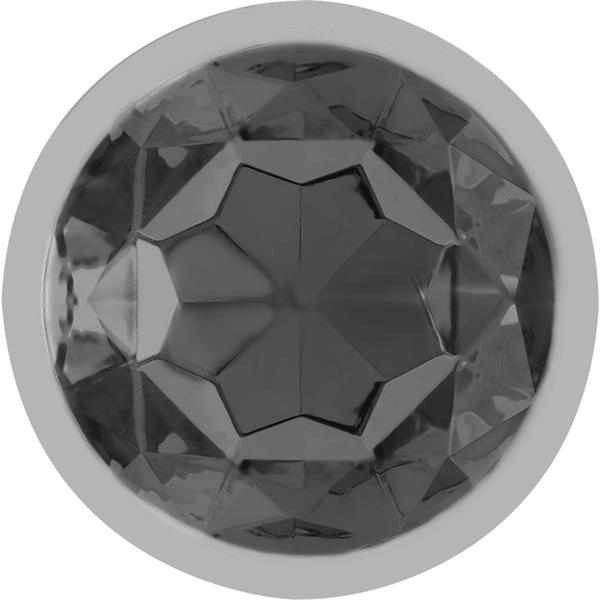 ALUMINIUM METALNI ANALNI PLUG S CRNIM STAKLOM VELIČINA M