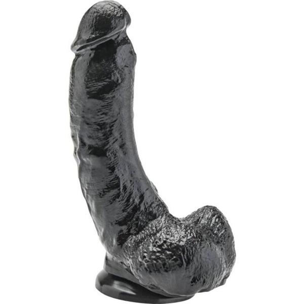 DILDO 20,5 CM Z JAJCI ČRN