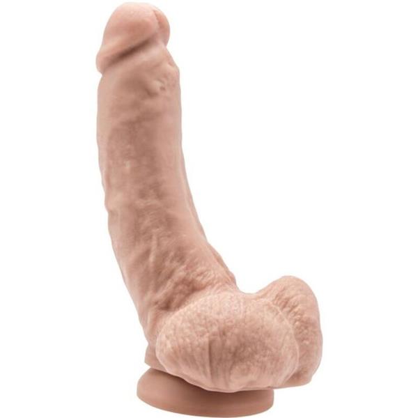 DILDO 20,5 CM Z JAJCI KOŽA