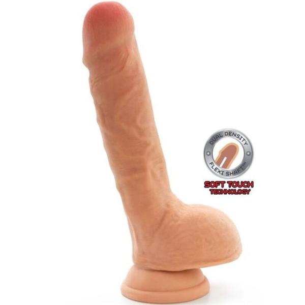 DUAL DENSITY DILDO 25,5 CM BALLS SKIN