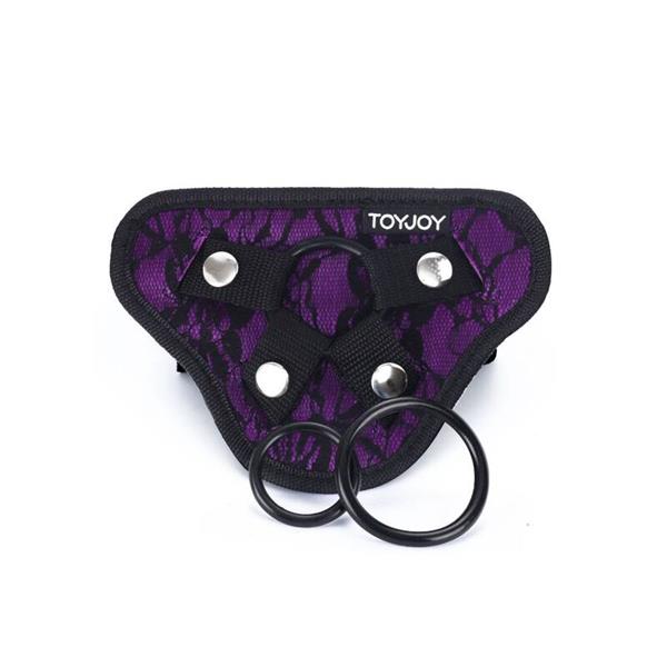 STRAP-ON ČIPKAST HARNES PURPLE