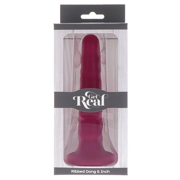 RIBBED DONG 12 CM RED