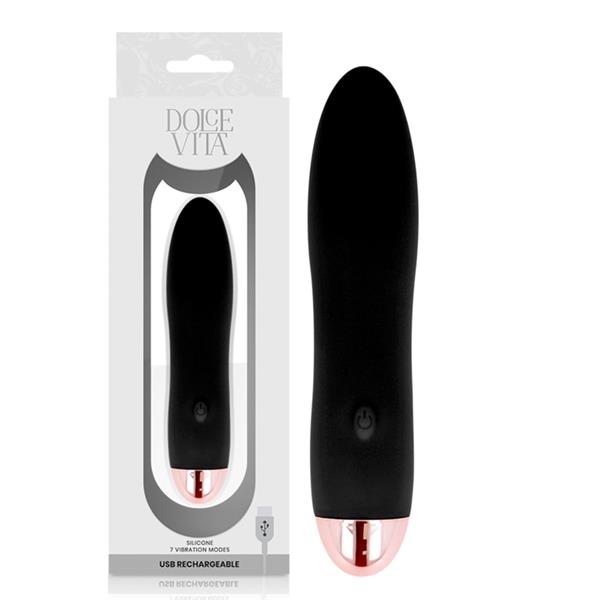 RECHARGEABLE VIBRATOR FOUR BLACK 7 SPEEDS