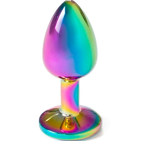 METALNI ANALNI PLUG RAINBOW MAJHNE VELIKOSTI 7 CM