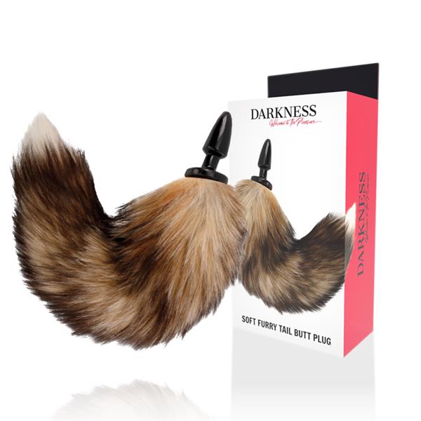 NARAVNI REP S SILIKONSKIM ANALNIM PLUGOM 10 CM