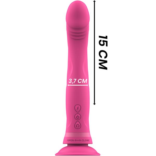 MICHELANGELO PINK SILICONE VIBRATOR DILDO