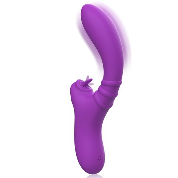 HARRY FLEXIBLE VIBRATOR WITH PURPLE TONGUE