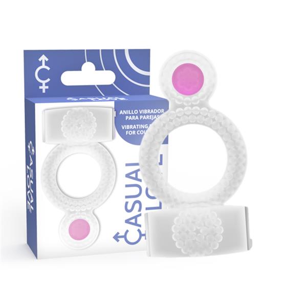 RING VIBRATING DOUBLE PLEASURE TRANSPARENT