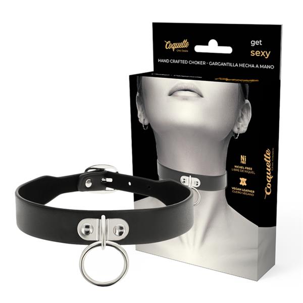 VEGAN LEATHER NECKLACE WOMAN FETISH ACCESSORY