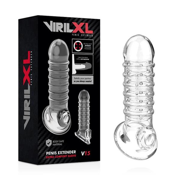 PENIS EXTENSION AND SHEATH V15 TRANSPARENT