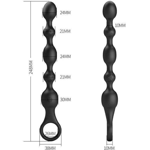 VAN ANAL BALLS 10 VIBRACIJA PUNJIVE SILIKONSKE