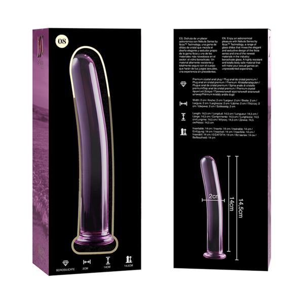 MODEL 8 DILDO BOROSILIKATNO STEKLO JASNO 14.5 CM -O- 2 CM