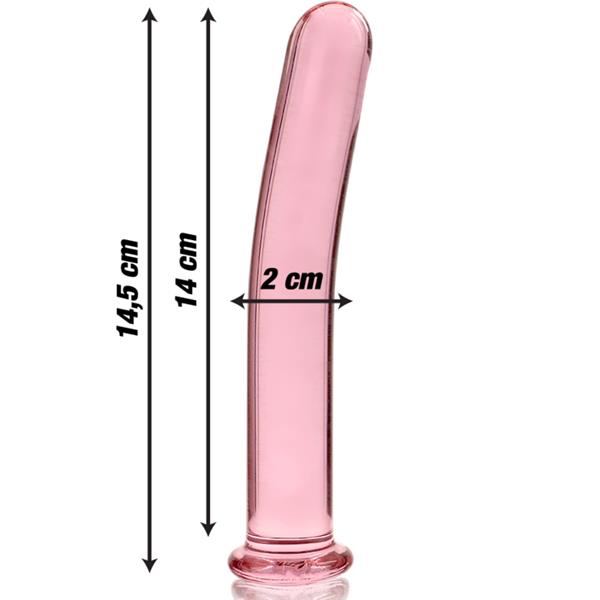 MODEL 8 DILDO BOROSILIKATNO STEKLO JASNO 14.5 CM -O- 2 CM