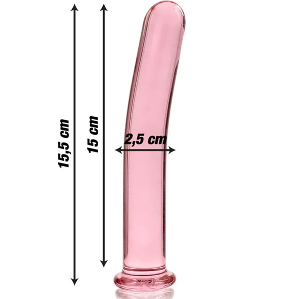 MODEL 9 DILDO BOROSILICATE GLASS CLEAR 15.5 CM -O- 2.5 CM
