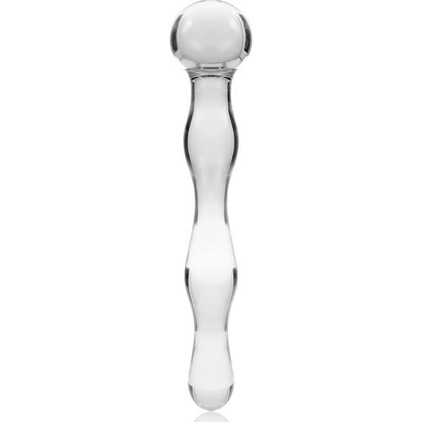 MODEL 13 DILDO BOROSILICATE GLASS CLEAR 18 CM -O- 3.5 CM